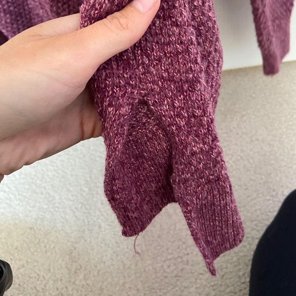 Hollister Magenta Turtleneck Open Shoulder Sweater - Picture 7 of 7